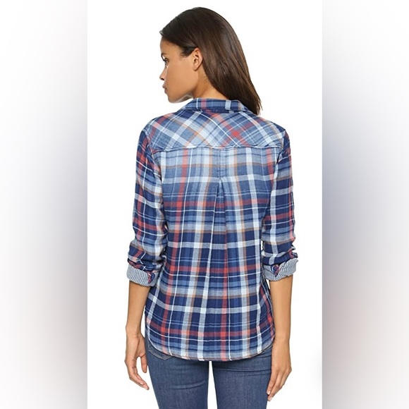 Bella Dahl Pocket Plaid Button-Down - Picture 3 of 5